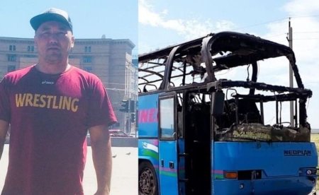 Нағыз батыр: Ресейде қазақ жігіті өртке оранған автобустан 48 адамды ажалдан арашалап қалды