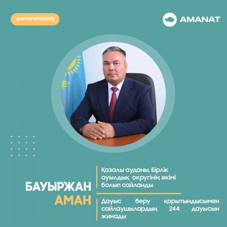 Партия кандидаты ауылдық округ әкімі болып сайланды