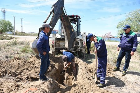 Аудан әкімі елді мекендергі орамішілік газ желілерін жүргізу жұмыстарын көрді