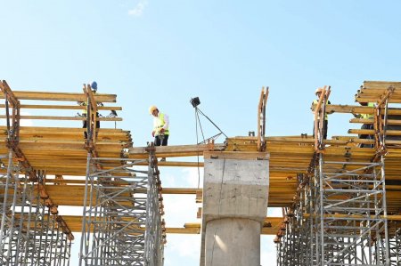 Аудан әкімі көпір құрылысының сапасын бақылады