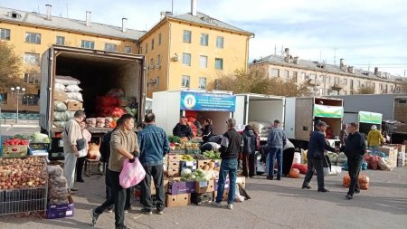 Қазалы ауданының ауыл шаруашылығы өнімдері Байқоңыр қаласында жәрмеңкеге шығарылды